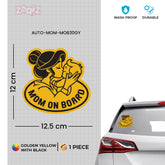 Mom on Board Car Decal for Safety Awareness